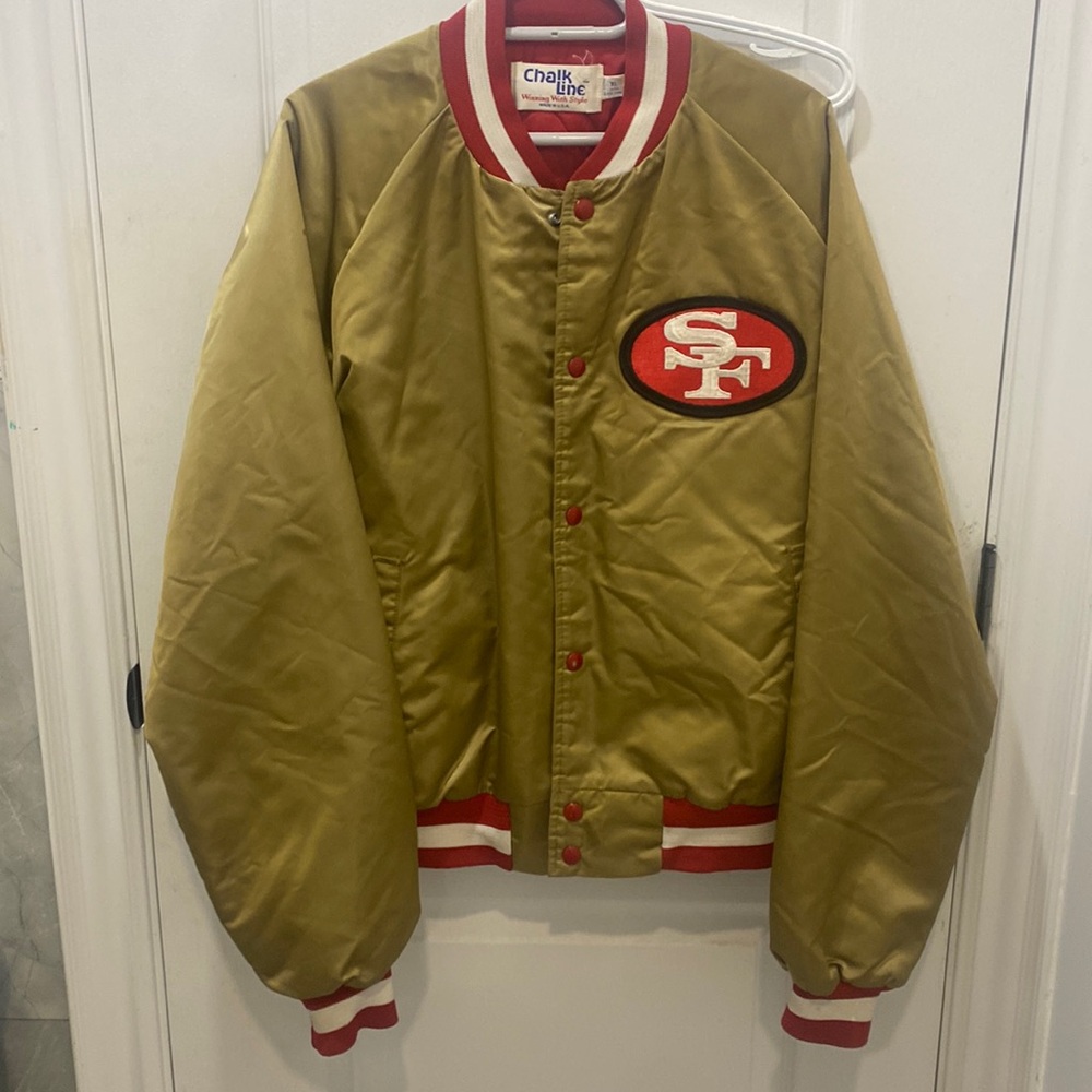 Vintage Chalk Line 49ers bomber size xl